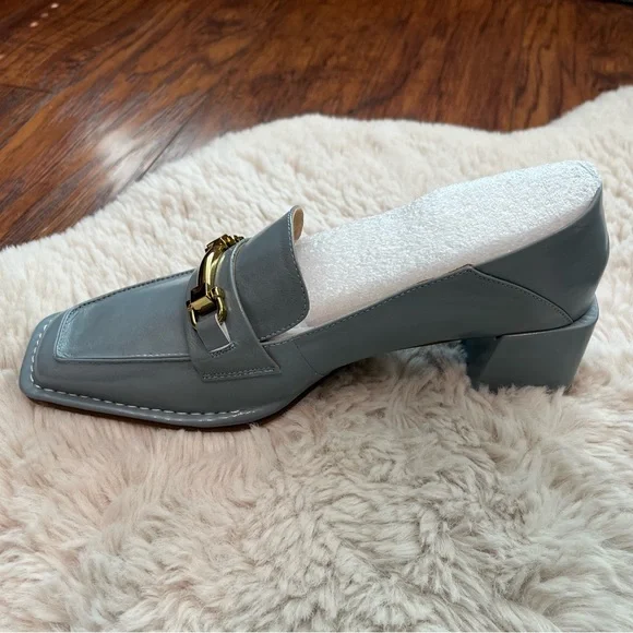 Leather Chunky-Heeled Loafers - Picture 4 of 5